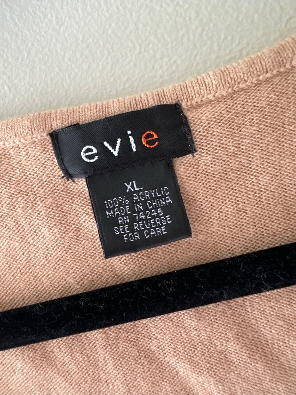 EVIE Scoop Neck Knit Tank Top in Light Beige - Picture 2 of 5